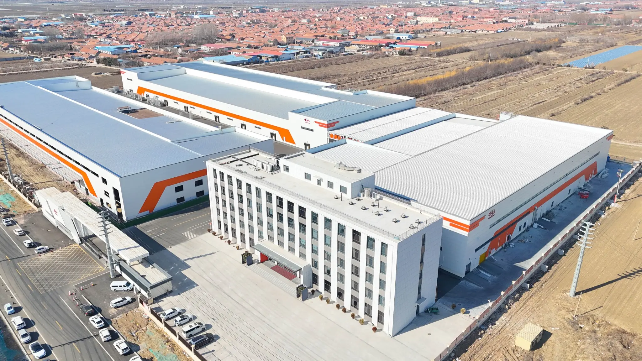 Aerial view of the Deesheng Food manufacturing campus in Qingdao, China